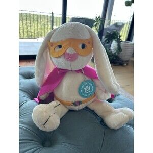 New Manhattan Toy Company Superhero Bunny Rabbit Mask Cape Plush Stuffed Animal